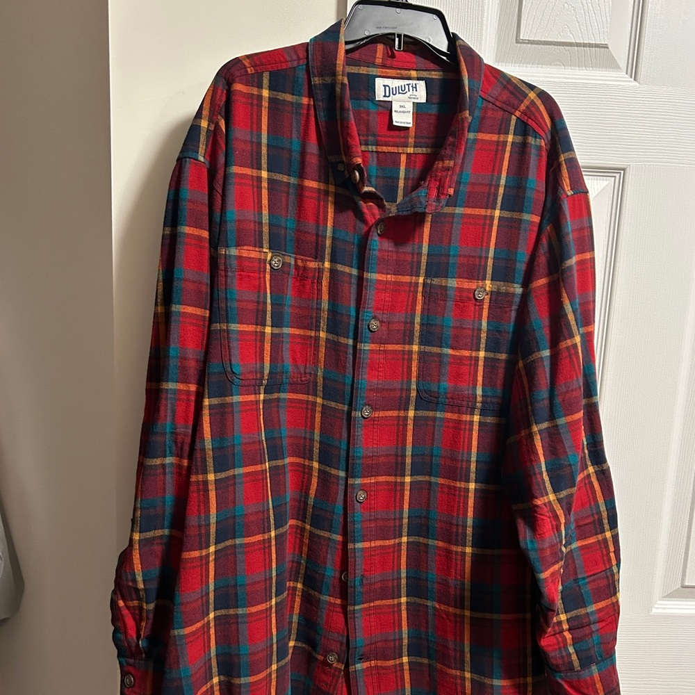 Duluth Trading Men Flannel Shirt 3XL